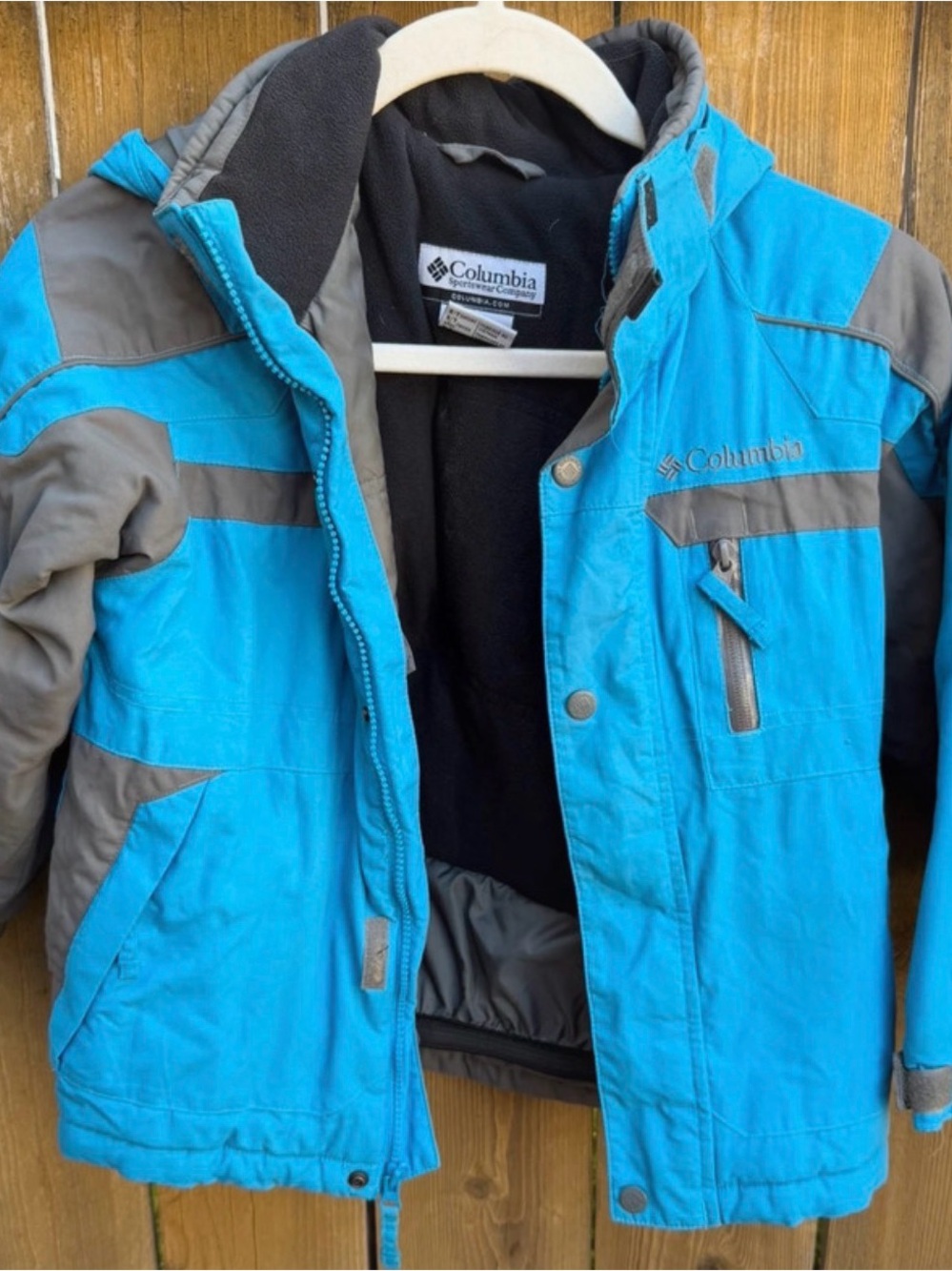 Columbia Kids' Blue and Gray snow Jacket size 6/7